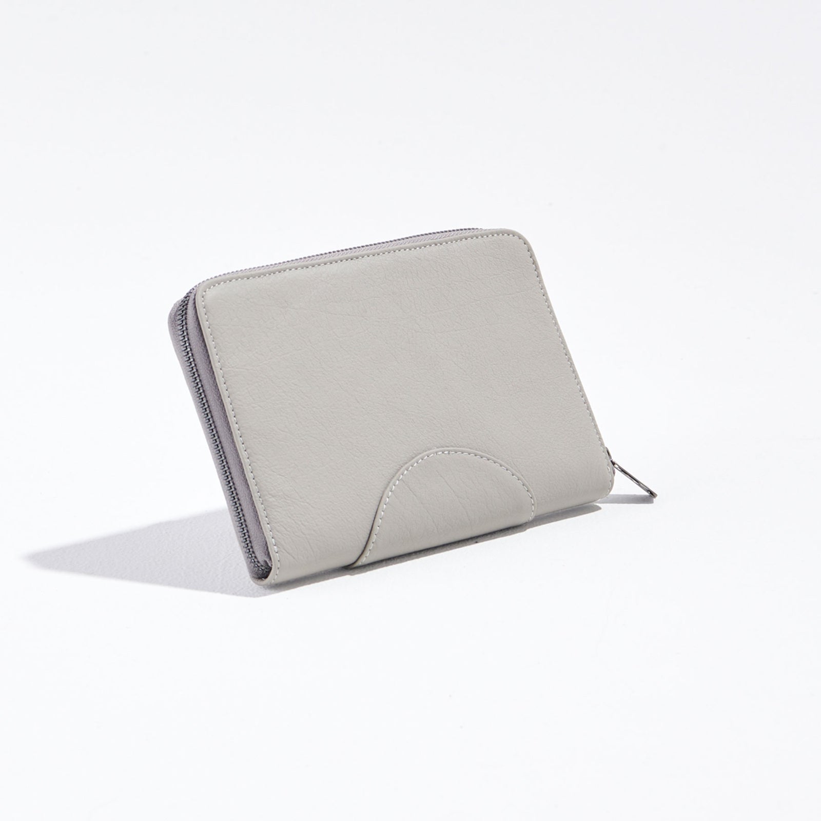 grey travel wallet back view