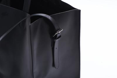 Harlequin Belle Downtown large leather women's bucket bag black