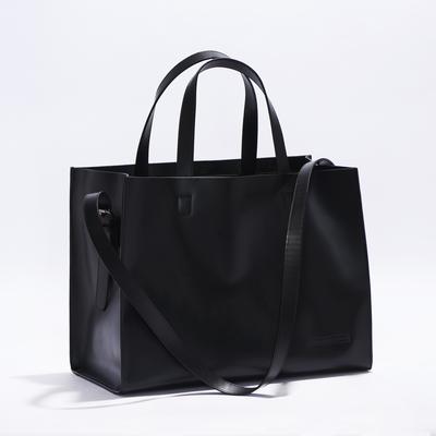 Harlequin Belle Downtown large leather women's bucket bag black