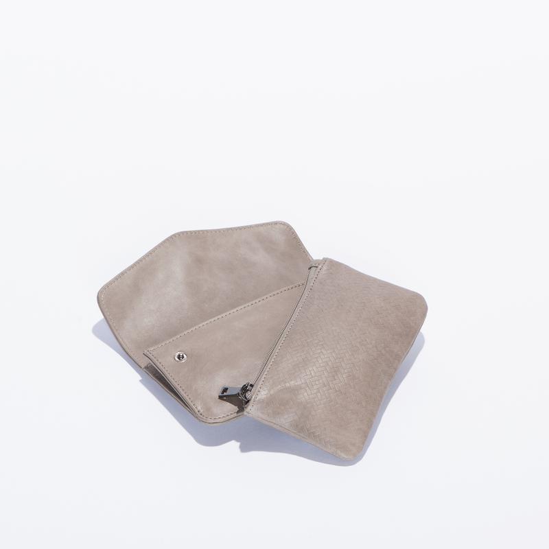 harlequin belle elements wallet cement leather