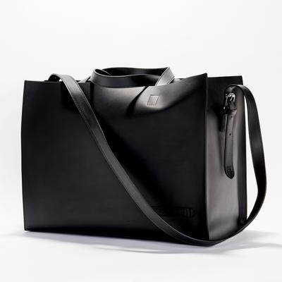 Harlequin Belle Downtown large leather women's bucket bag black