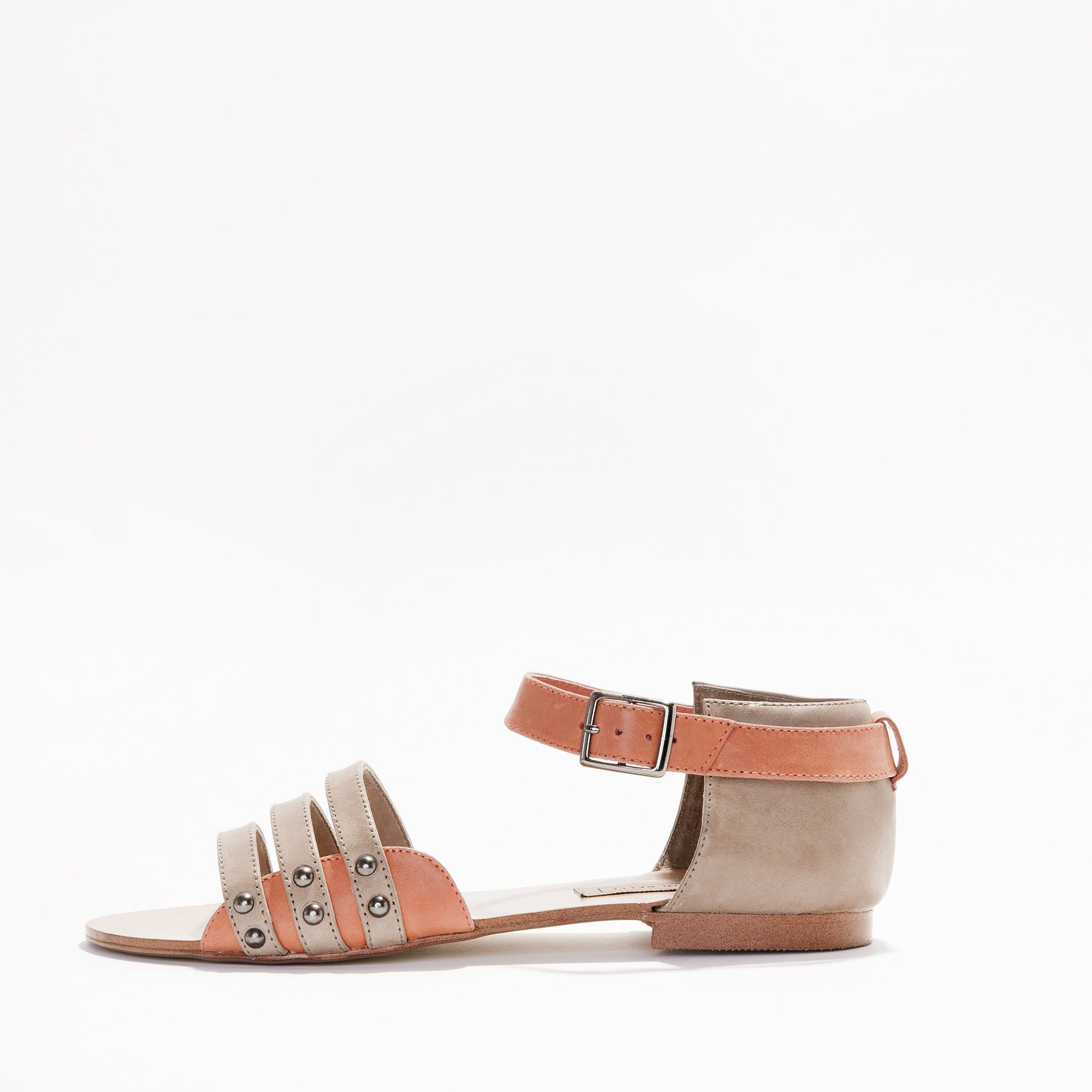 Harlequin Belle Trinity Sandal Stone Melon Leather