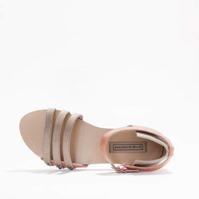 Harlequin Belle Trinity Sandal Stone Melon Leather