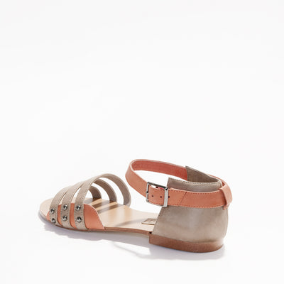 Harlequin Belle Trinity Sandal Stone Melon Leather